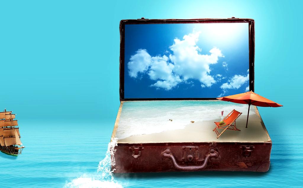 Family talking to travel consultant