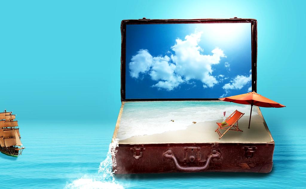 Family excitedly planning their next trip